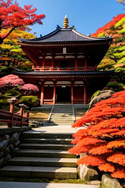 Premium AI Image Daigoji Temple In Autumn Kyoto Japan Autumn Season