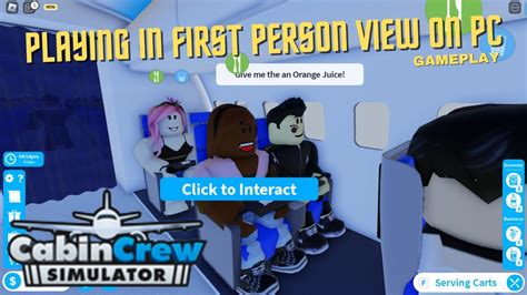 Playing In First Person View At Cabin Crew Simulator Roblox Youtube