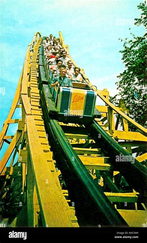 1964 Dorney Park Roller Coaster Stock Photo Alamy