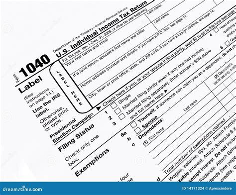 Us 1040 Tax Form Editorial Stock Image Image Of Life 14171324