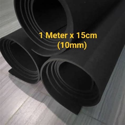 Jual Spons Ati Spons Eva 1Meter X 15cm Tebal 10mm Warna Hitam Alas