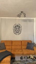 Amazon de Hoagard Lion Head XL Geometric Metal Wall Art Löwenkopf XL