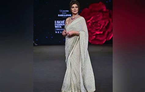 Sushmita Sen Dazzles As Showstopper In Ivory Saree - IndiaWest Journal News