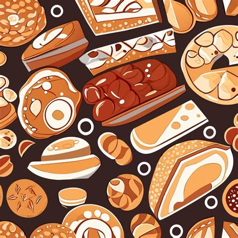 Premium Vector Bakery Seamless Pattern Or Background Design Doodle