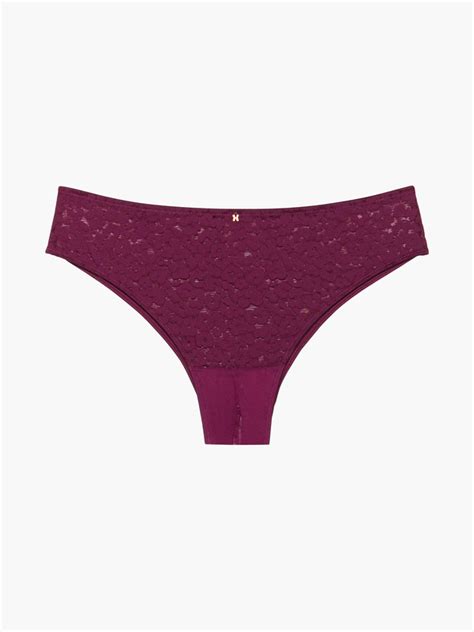 Leopard Lace Crotchless Bikini With X Charm In Purple SAVAGE X FENTY