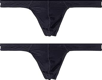 Ylczy Mens Thongs Underwear Sexy Pouch Low Rise G String Bikini Pack