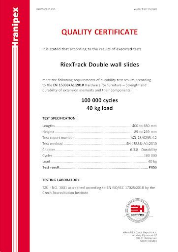 RiexTrack Doppelwand Schubkasten 89 500 mm Weiß Hranipex