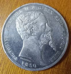 5 Lire 1850 Genova Collo Lungo Richiesta Identificazione