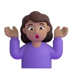 Woman Shrugging Medium Skin Tone Emoji On Microsoft Teams 14 0