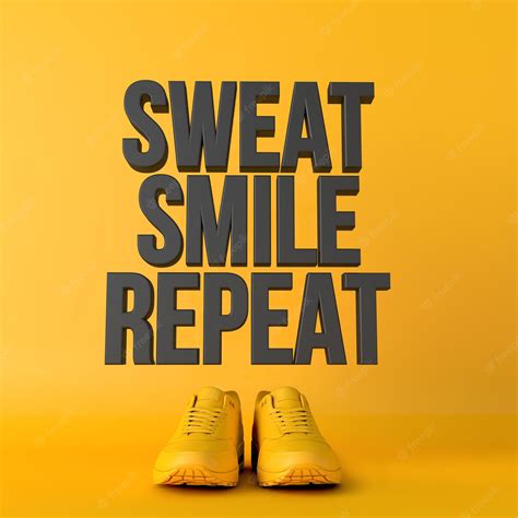 Premium Photo Sweat Smile Repeat Motivational Workout Fitness Phrase