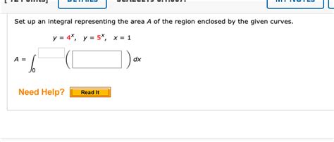 Solved Set Up An Integral Representing The Area A Of The Chegg