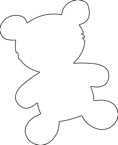 Printable Teddy Bear Outline