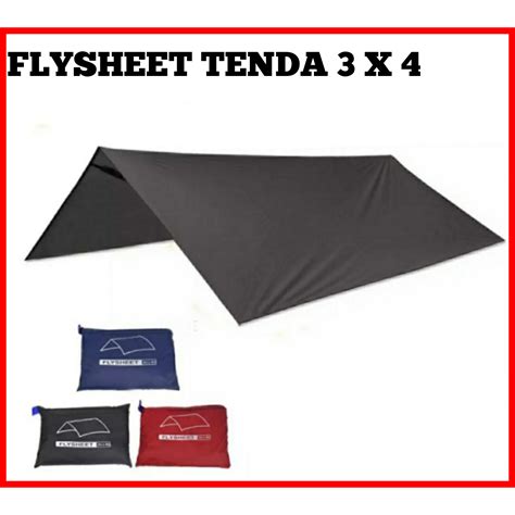 FLYSHEET 3X3 3X4 FLY SHEET TENDA CAMPING ATAP TENDA WATERPROOF