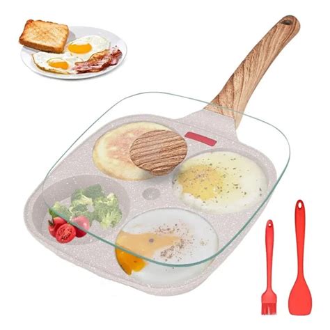 Four Holes Egg Pancake Fyi Pan Frying Nonstick Pans And Pot Skillet 4 Eggs Stove Omelet Ham