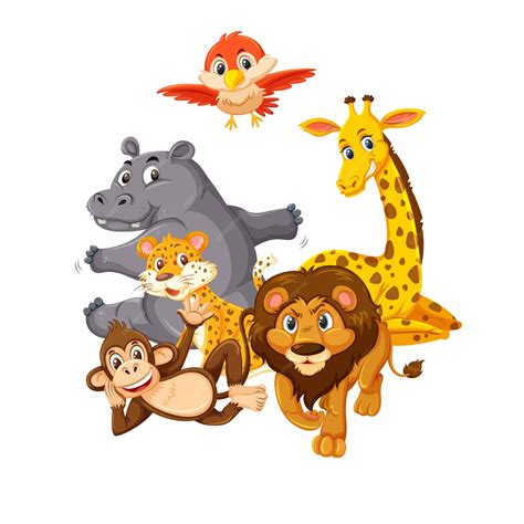 Premium Vector Group Of Wild Animals