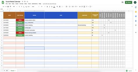 Free Social Media Calendar Template For Google Sheets Simplify Your