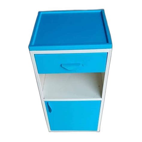 Mild Steel Blue Hospital Deluxe Bedside Locker Powder Coated 32x18x40