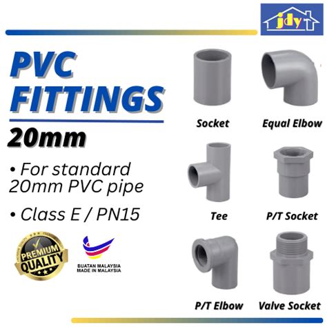 PVC Pipe Fitting Paip PVC Connector Equal Socket Elbow Tee Valve Socket