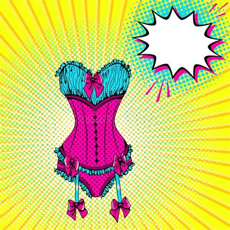 Corsetto Di Pop Art Illustrazione Vettoriale Illustrazione Di Schiocco