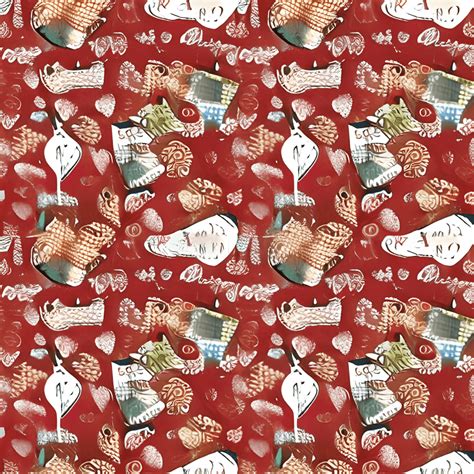 Vintage Romantic Red Jean Wrapping Paper · Creative Fabrica