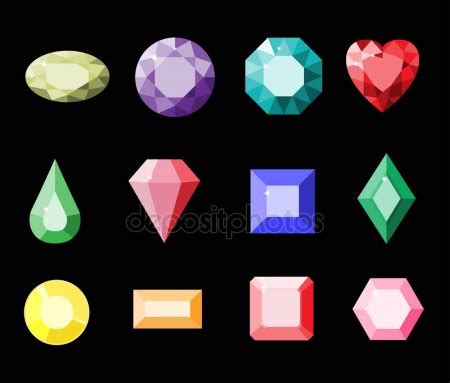 Set Of Realistic Jewel Stock Vector Rea Molko 51993643