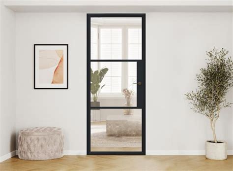 Aluminium Internal Doors Steel Look Single Doors