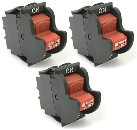 Maxllto Replacement 3pk On Off Toggle Switch For Table Saws For Porter Cable 489105 00