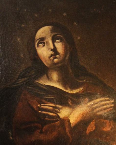 Madonna Orante Dipinto Olio Su Tela Xvii Sec Mercanteinfiera