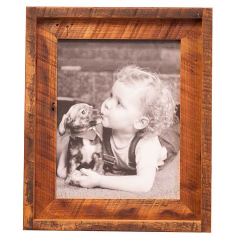 11x14 Reclaimed Frame with Wooden Mat | Rustic Red Door | Reclaimed ...