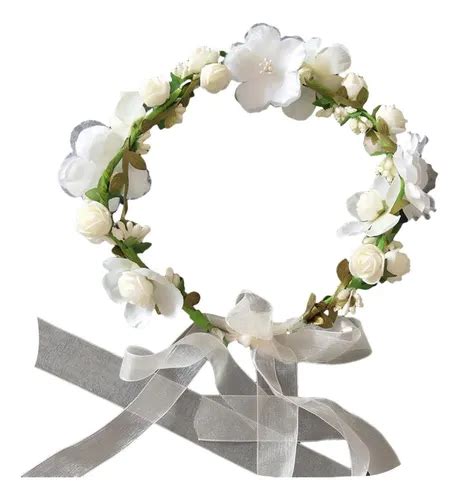 Coroa De Flor Para Cabeça - Coroa Floral De Noiva Boho Coroa De Flores Para Cabeça | MercadoLivre