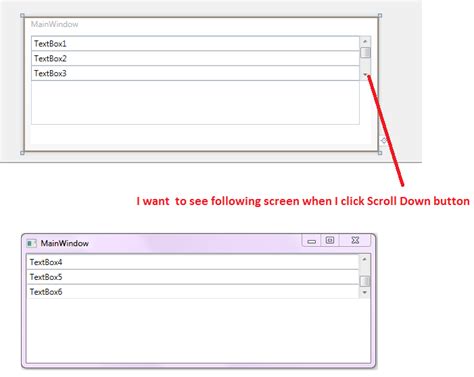 C How To Click Wpf Scrollviewer Down Button Stack Overflow