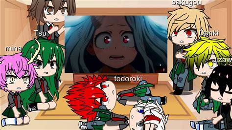 Mha React To Deku Fights Youtube