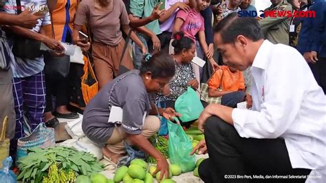 Momen Jokowi Kunjungi Pasar Danga Di NTT Cek Harga Kebutuhan Pokok