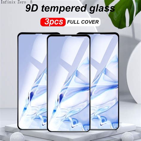 3Pcs 9D Tempered Glass For Infinix Hot 7 8 9 10 10i 10S Note 7 9 Play