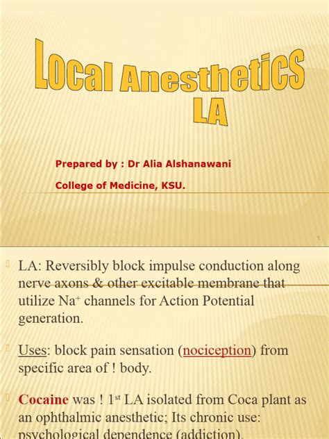 Local Anesthetics | PDF | Clinical Medicine | Medical Specialties