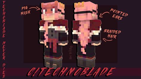 I Made Ctechnoblade Into A Minecraft Skin In My Style Rtechnoblade