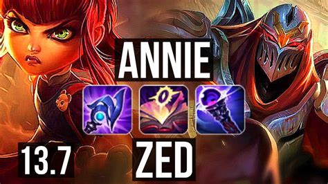 Annie Vs Zed Mid Rank 5 Annie 7 2 8 1 1m Mastery Tr Grandmaster