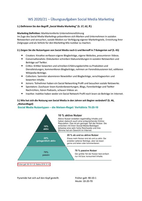 WS 2020 Fragen Skript Übung WS 2020 21 Übungsaufgaben Social