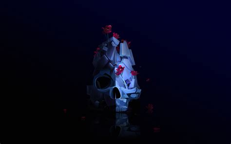 2880x1800 Skull And Roses Macbook Pro Retina HD 4k Wallpapers, Images ...