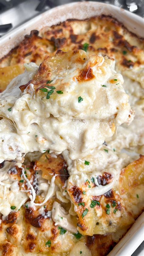 Baked Chicken Alfredo - Bad Batch Baking