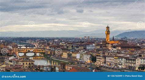 View Of Florence After Sunset From Piazzale Michelangelo Florence