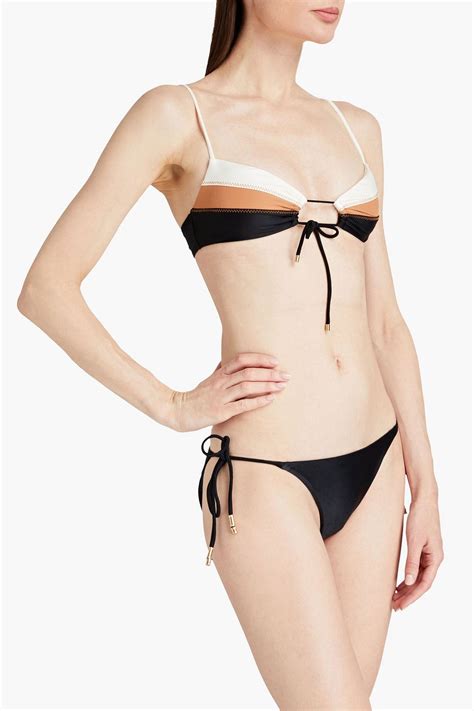 Vix Paula Hermanny Erin Color Block Bikini Top The Outnet