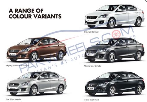 Here is the List of Colors that Have Been Offered in Suzuki Ciaz