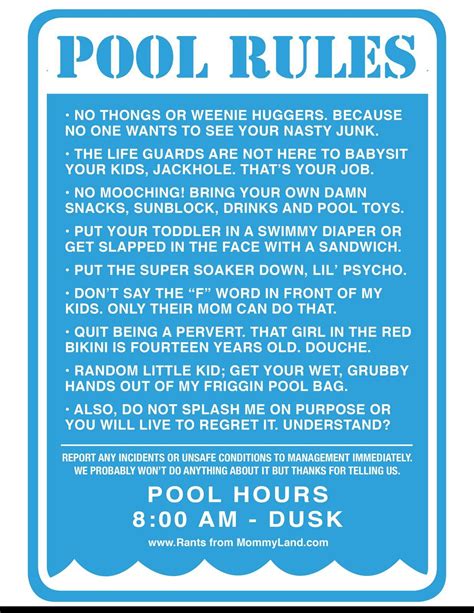 Swimming Pool Rules Signs Pool Rules Pool Rules Sign Pool Signs Funny