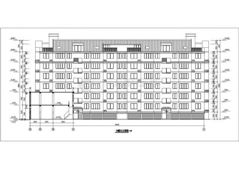 某地区多层底商住宅楼建筑设计cad施工图住宅小区土木在线