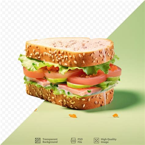 Premium Psd Tuna Sandwich On Transparent Background Surface