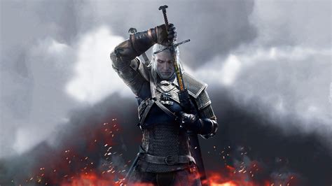 Geralt z Rivii postać z gry Wiedźmin 3 Dziki Gon