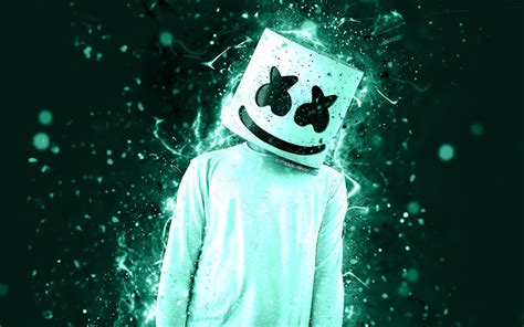 Download wallpapers Christopher Comstock, 4k, DJ Marshmello, turquoise ...