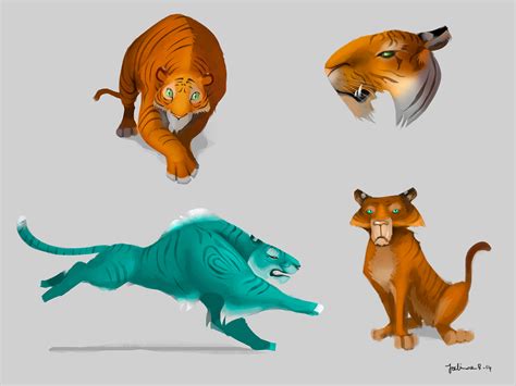 Tiger Character Sketches On Behance