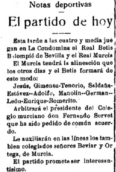 Historia Del Real Betis Hoy Hace A Os Murcia Betis En Copa